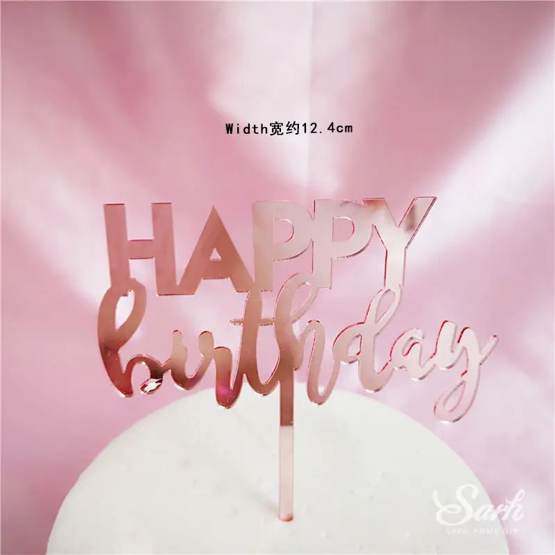 2pc pink birthday Сказочный замок Корона принцесса украшения с днем рождения на День святого Валентина день детей вечерние принадлежности прекрасный подарок - Цвет: 2pc pink birthday