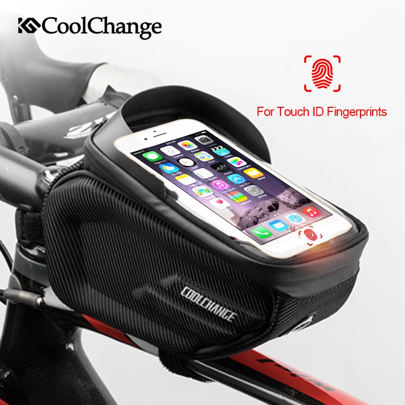 

CoolChange Bicycle Top Tube Frame Bag Outdoor Waterproof Reflective Handlebar Phone Touch Screen Cycling Bag MTB Bike Accessory