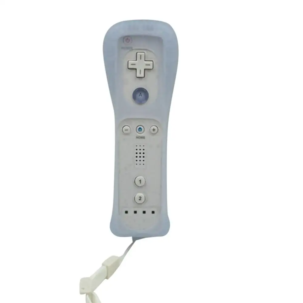 Белый Беспроводной пульт дистанционного управления для wii Plus, геймпад с силиконовым чехлом, чехол с датчиком движения для nintendo - Цвет: Белый