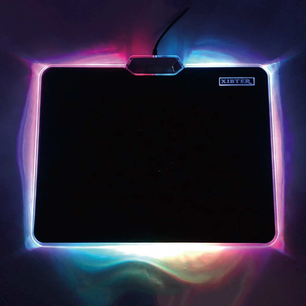 XIBTER новые продукты рекомендуют RGB игровой светильник коврик для мыши, 310*240 мм может быть семь цветов цикл также может быть зафиксирован в монохромном