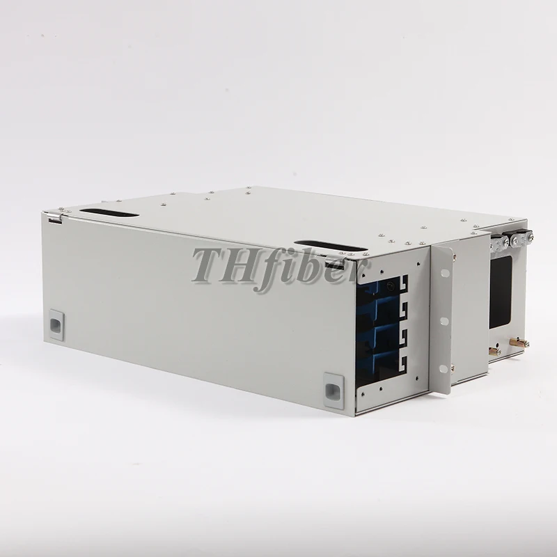 19 inch 48 core Pull type optical fiber distribution frame SC/FC ODF port Rack Mounted patch panel with pigtail and flange | Мобильные