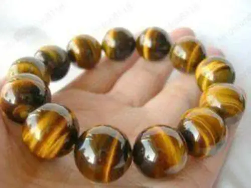 

Charming! new Fashion High-quality 12mm African Tiger's Eye Beads Bracelet 7.5" Wholesale and retail