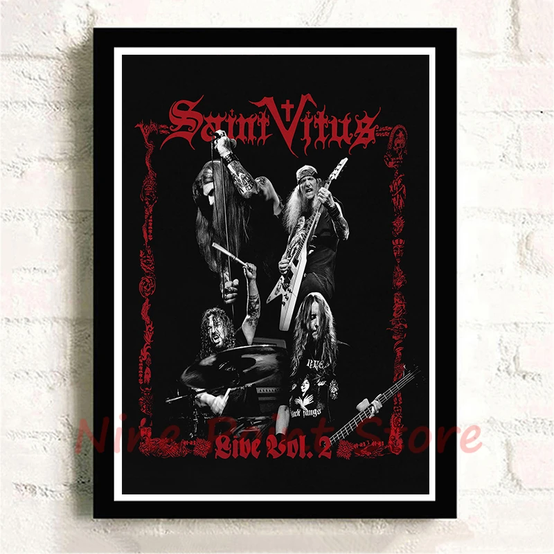 Черный Sabbath бумажный плакат с белым покрытием, украшение для домашнего интерьера, кислота, рок-музыка, плакат с рисунком, наклейки на стену, бескаркасные - Цвет: Серый