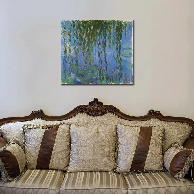 High quality Claude Monet paintings Water Lilies with Weeping Willows oil on canvas hand-painted Home decor | Дом и сад