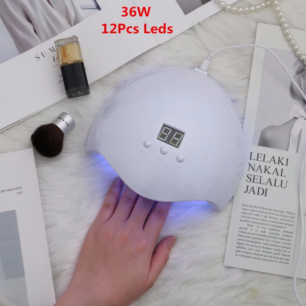 Сушилка для ногтей ENNKE Beauty 36 Вт 30/60/99 с Таймер умный сушильный инструмент маникюра