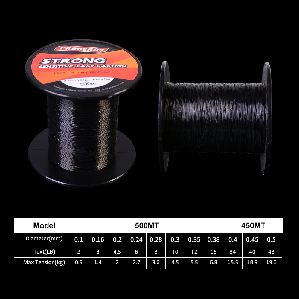 1 шт. нейлоновая леска 450 м/500 м рыболовная 10LB-43LB монофиламентная японский материал