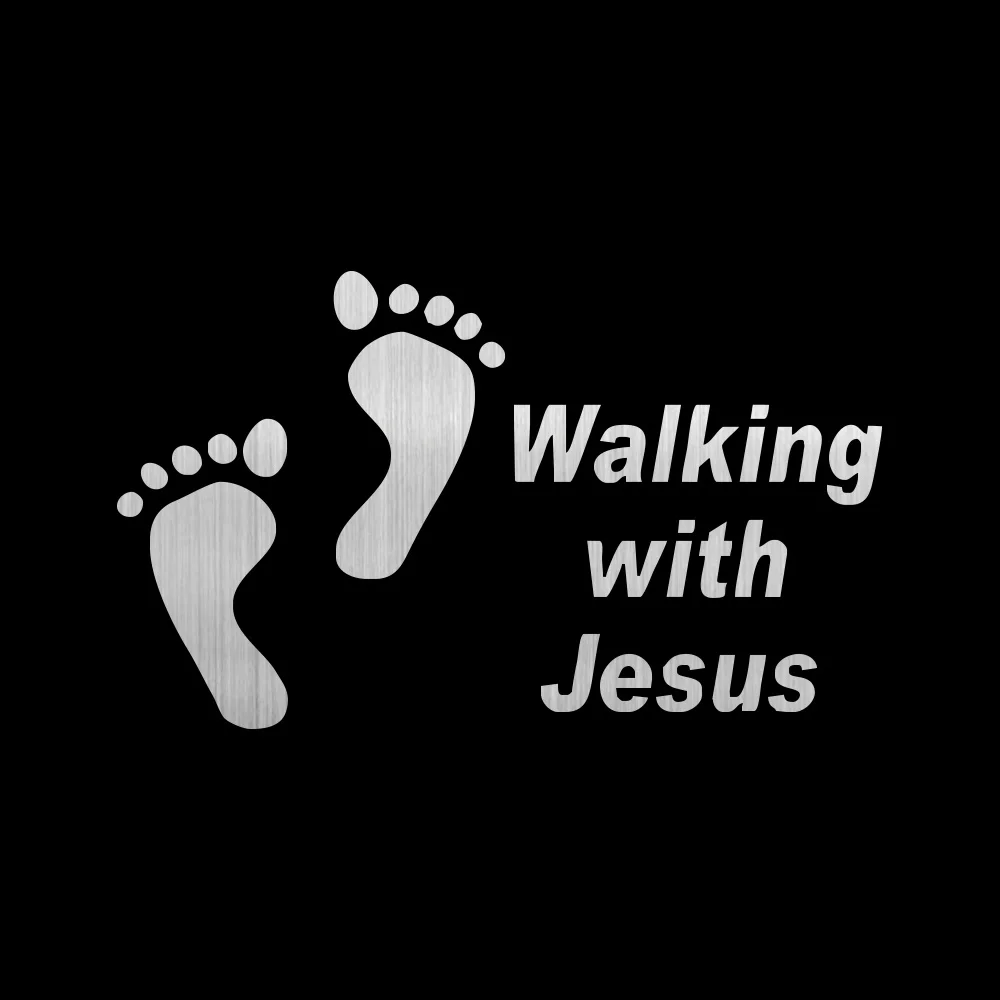 Rylybons Walking With Jesus забавная наклейка для автомобилей персональный дизайн