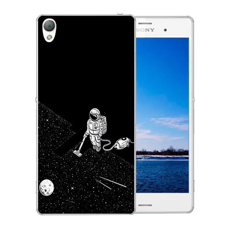 Чехол для телефона Sony Xperia Z3 Coque D6603 D6643 D6653 D6616 L55T Space Moon Pattern задняя крышка защита