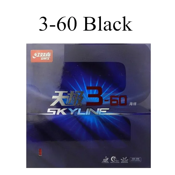 3-60 black DHS Hurricane8 H8 Hurricane 8 Hurricane 3-50 350 skyline 3-60 360 Pips-In настольный теннис резиновый с губкой - Цвет: 3-60 black