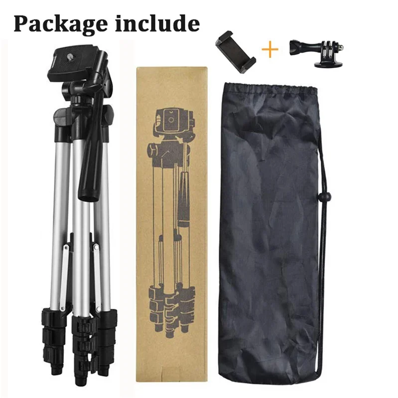 Package B Штатив-подставка для мобильного телефона, 40 дюймов, универсальная фотография для Gopro, iPhone, samsung, Xiaomi, huawei, алюминиевый штатив для путешествий - Цвет: Package B