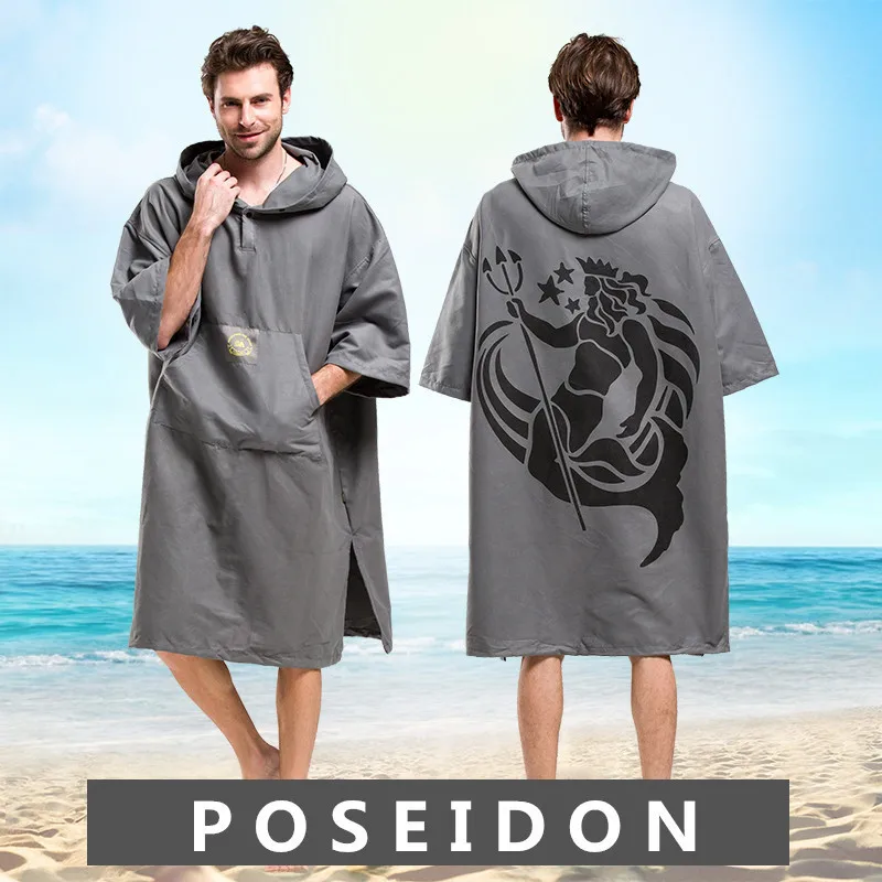 Модный халат Poseidon с принтом банное полотенце для взрослых на открытом воздухе