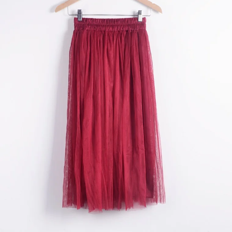Maiako Для женщин Skirt2019 летнее модное соблазнительное двойной сетки Длинные