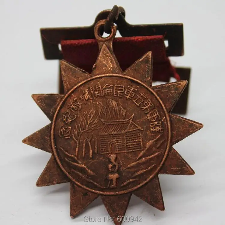 Винтажная 1940 лет китайская военная медаль командор медали значок герой солдат