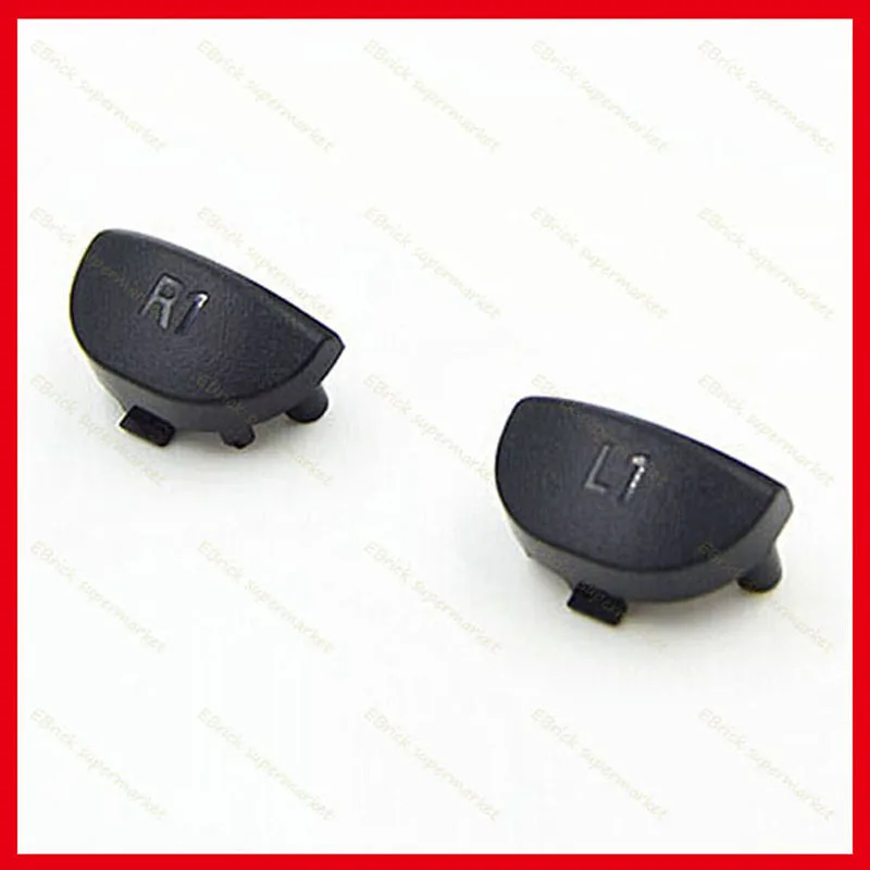 100 компл./лот 2 в 1 черные кнопки триггера L1 R1 для контроллера Sony PlayStation 4 PS4 DualShock |