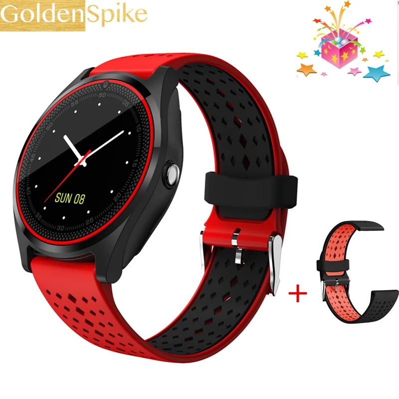 Bluetooth Smart часы V9 с Камера Smartwatch Шагомер здоровья спорта relogios Для мужчин женщин для