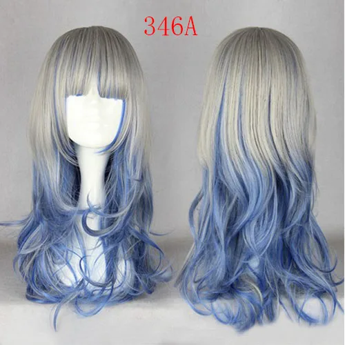 60cm MCOSER 60 см Синтетические длинные завитые волосы для женщин Косплей Полный парики высокотемпературные волокна WIG-471A - Цвет: 60cm