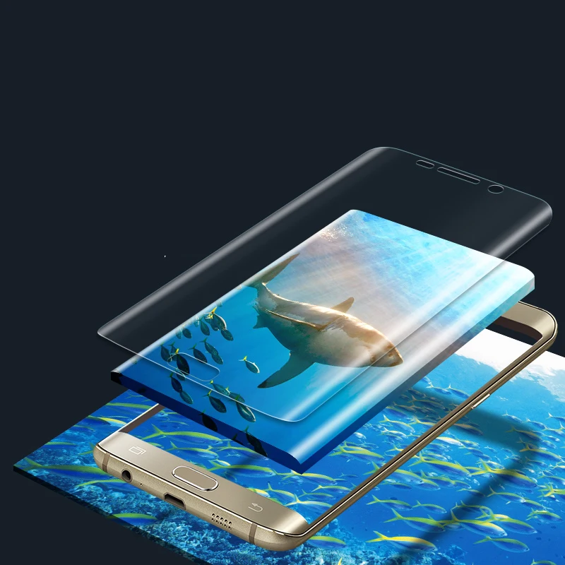 SemgCeKen полная 3d изогнутая Защитная пленка для экрана samsung galaxy s7 s 7 s7edge edge Прозрачная