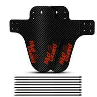 2pcs mountain bike mudguard 3d carbon fiber twill mtb fender frontrear tire wheel universal suitable for disc brake bicycle