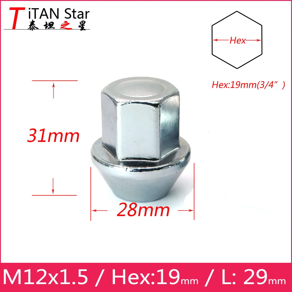 16 шт. Заводские колеса M12x1.5 1.5OEM OE обода для желудей шестигранные гайки 19 мм FORD Kuga