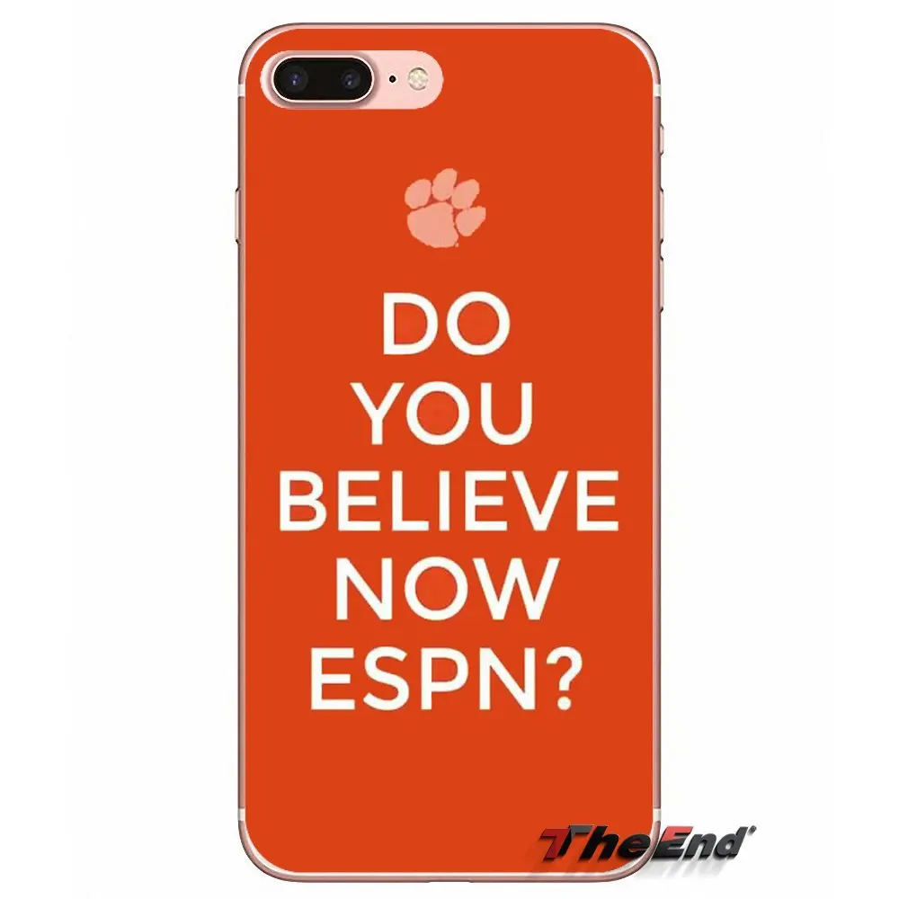 Чехол из ТПУ для iPhone X 4 4S 5 5S 5C SE 6 6S 7 8 Plus Samsung Galaxy J1 J3 J5 J7 A3 A5 2016 2017 football champions Clemson Tigers|tpu