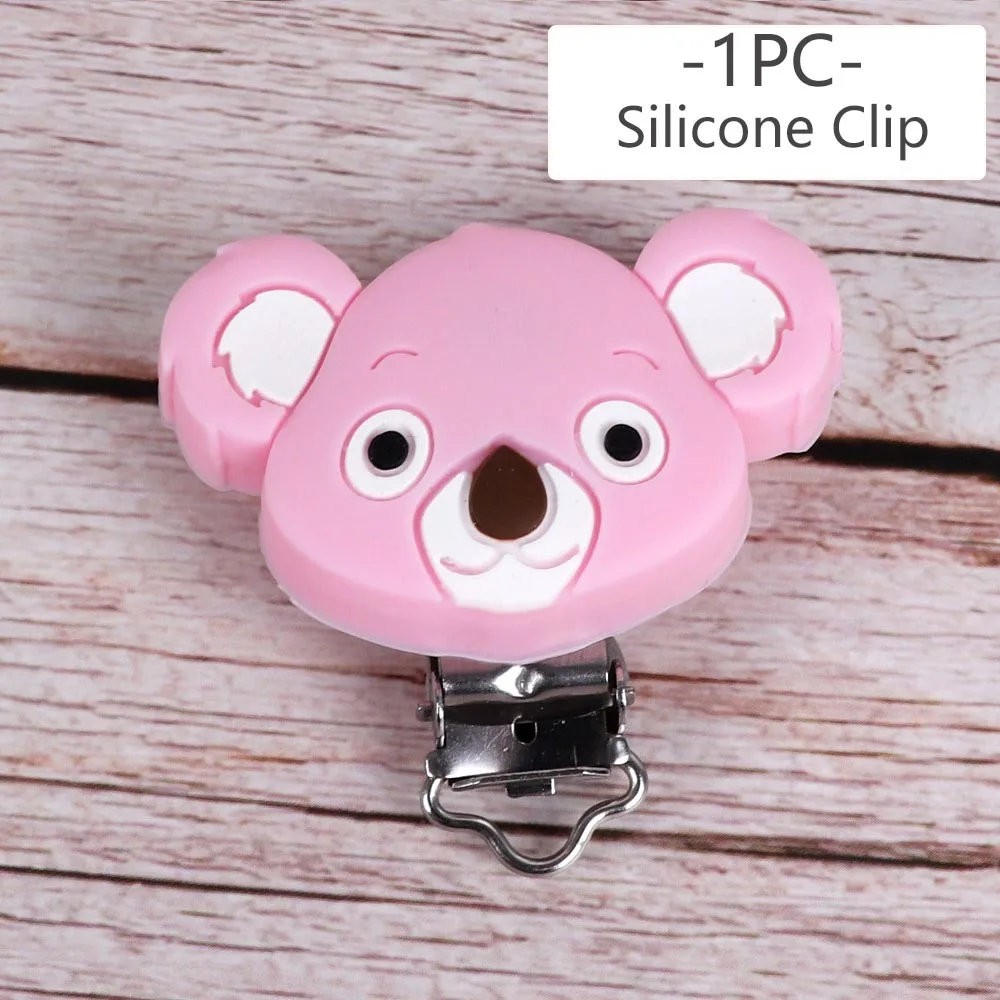 BPA Free Koala Baby Teether Silicone Beads For DIY Teething Necklace Gift Nurs Accessories Food Grade Silicone Teether Rodents - Цвет: jz1014-04