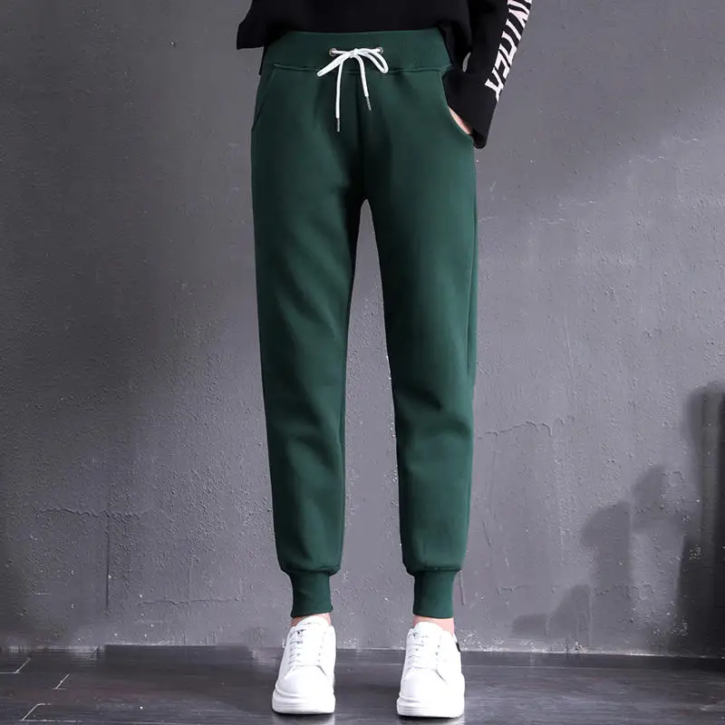 Зимняя куртка Для женщин Pantalon Femme плюс бархат утолщаются овечья шерсть впитывает пот и Штаны повседневные штаны-шаровары свободные длинные брюки Для женщин C5144