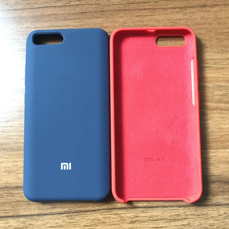 Xiaomi mi 6 Чехол задняя Жидкая силиконовая защитная крышка оригинальный шелковистый