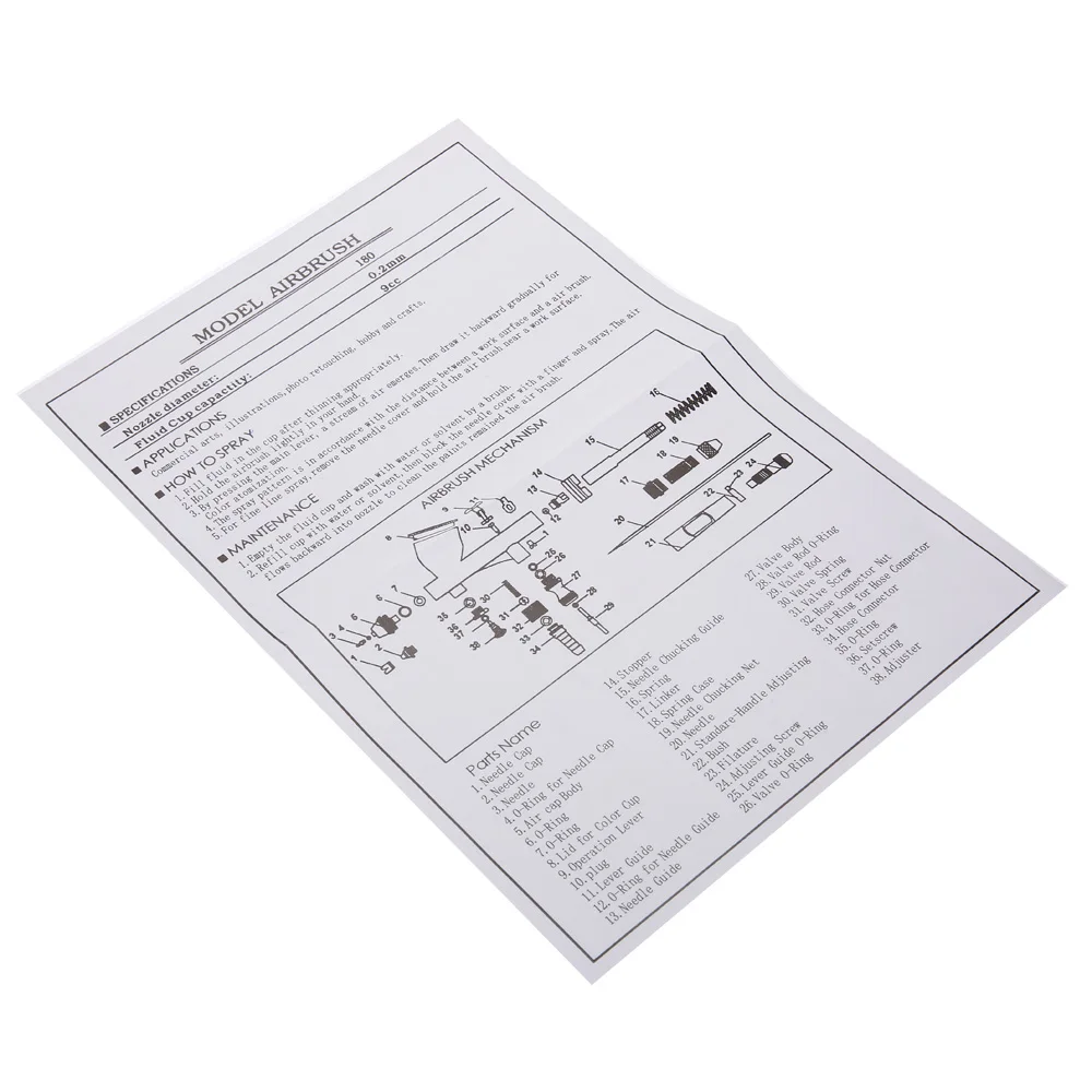 Аэрограф Двойного действия распылитель ручка-распылитель набор 0 2/0 3/0 5 мм для
