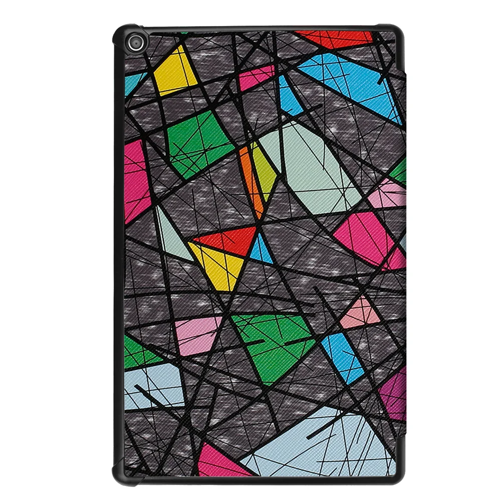 10.1'' Painted pattern Suede Leather Cases for Amazon Fire HD 10 2017 Tablet Case Kickstand PC Back Cover Smart Wake up Shell |