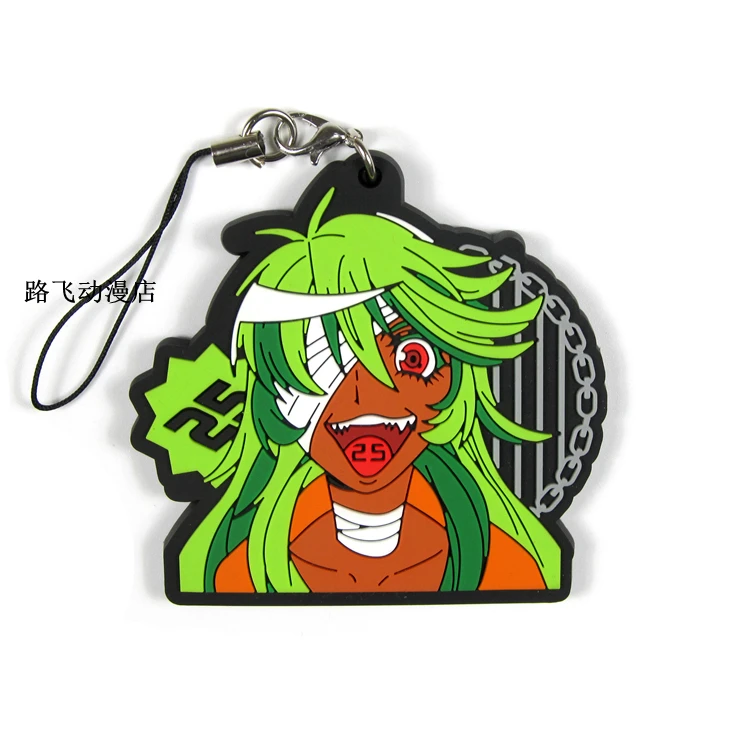 Новое поступление detentionhouse Nanbaka Nico Rock Jyugo Uno аниме Рисунок резиновый брелок-подвеска для мобильного телефона ремень