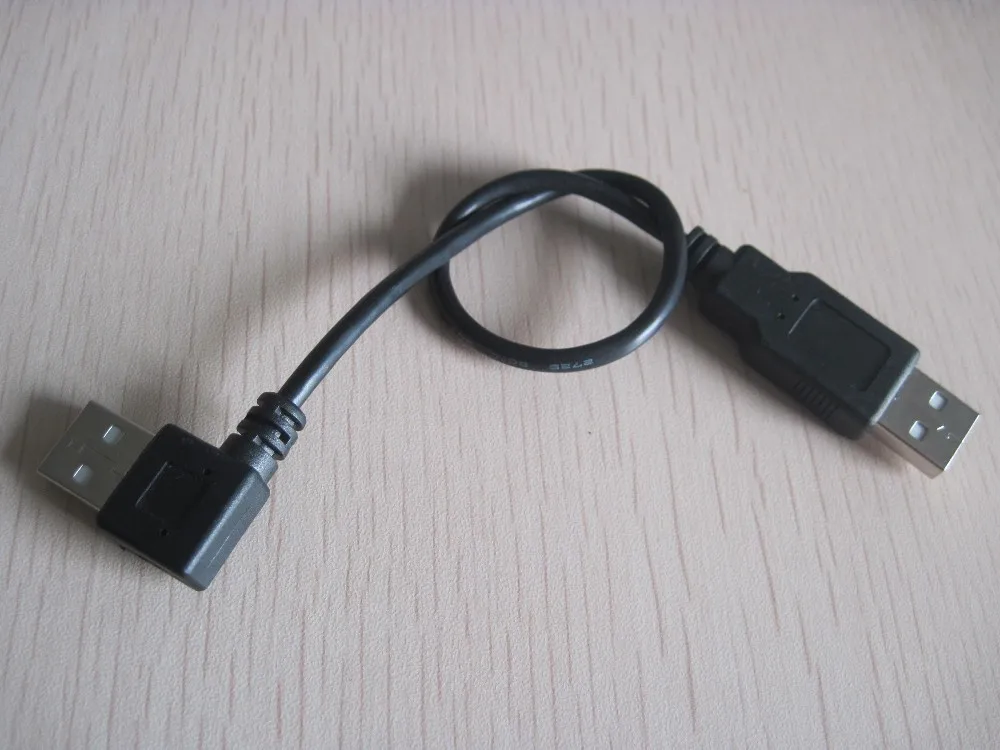 50 шт. 90 градусов левый угол направление USB A штекер M/M угловая синхронизация данных