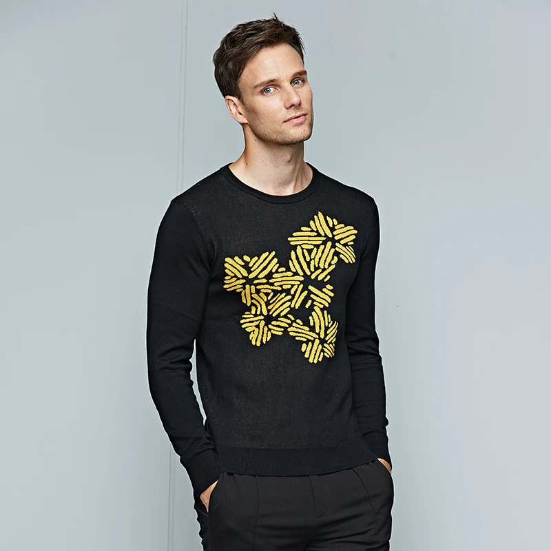 Men's Sweaters High Quality Slim Fit Warm 2018 New Brand Men Fashion Cotton Pullover Male Black Long Sleeves Clothing Size M 3XL | Мужская