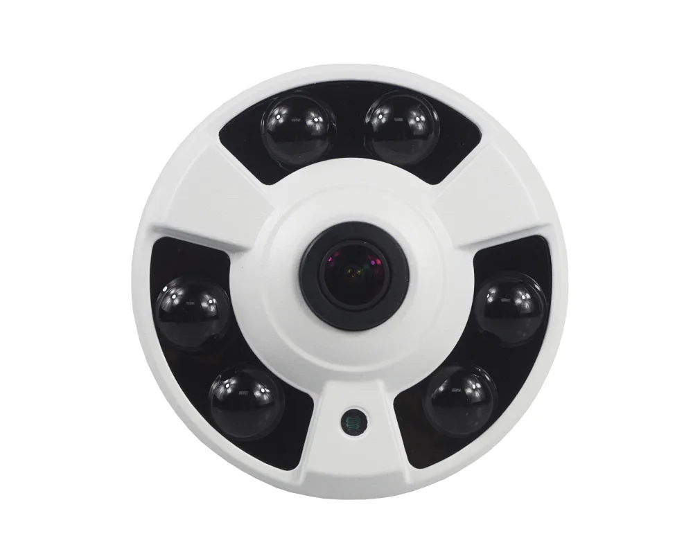 Рыбий глаз IP камера 2.0MP 1080P 2MP 3MP 5MP панорама POE IP камера широкий угол 1,8 мм рыбий глаз Купол безопасности CCTV камера ночного видения