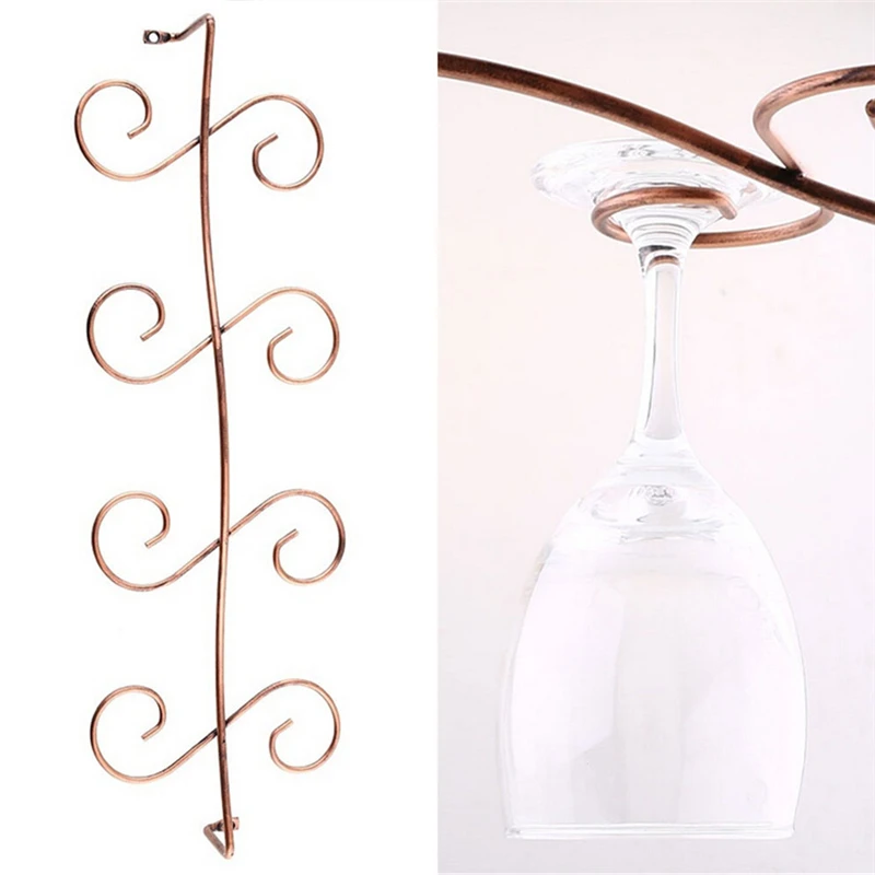 high Quality Useful Fashion Bar Red Wine Glass Hanger Holder Hanging Rack Shelf hold up to 6/8 wine glasses cups |