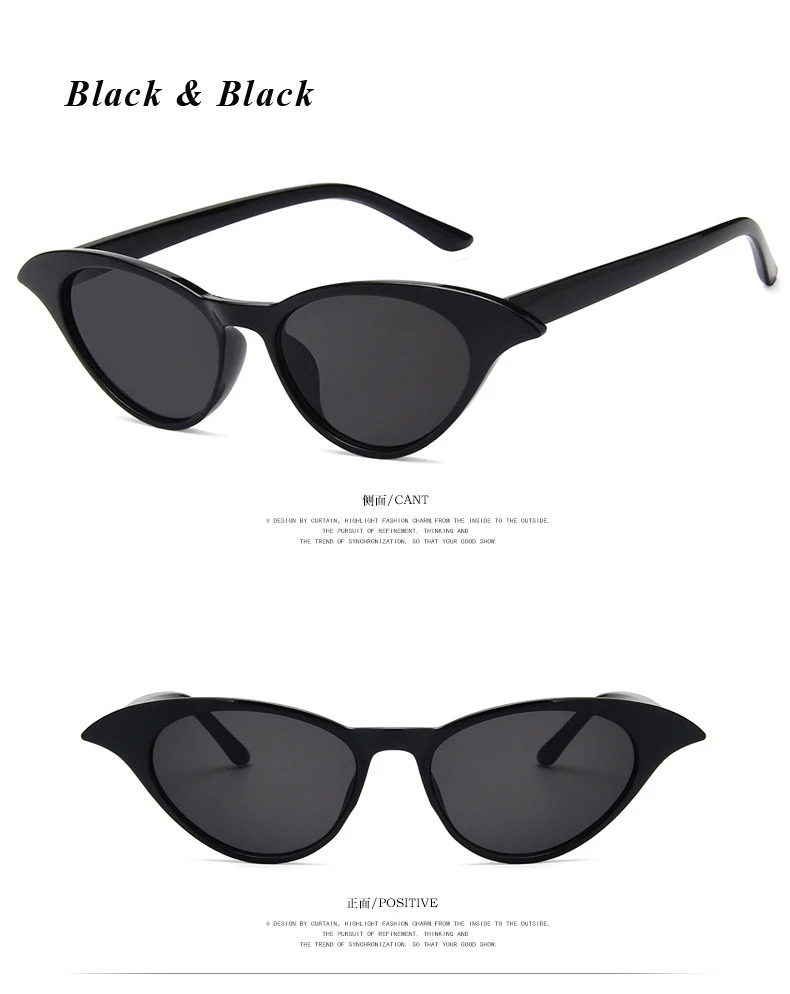 Европейские Женские винтажные солнцезащитные очки кошачий глаз с прозрачными