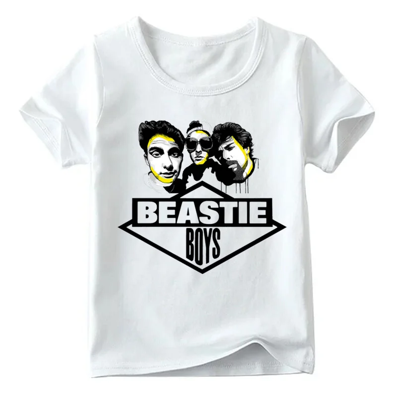 Модная футболка для мальчиков и девочек с принтом Beastie летняя детская короткими