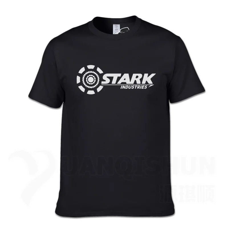 Black 1 Безупречные отрасли футболки Tony Stark iron man летние брендовые хлопковые футболки 16 цветов повседневные футболки с короткими рукавами для фитнеса - Цвет: Black 1