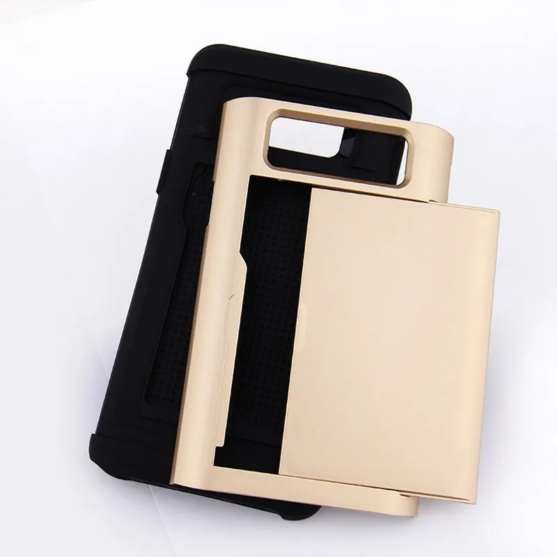 Shockproof Armor Wallet Case For Samsung Galaxy S8 Plus Card Slot Holder Protective Back Cover Note 7 5 4 3 S5 S4 Men |
