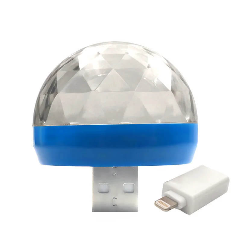 СВЕТОДИОДНЫЙ Автомобильный USB атмосферный свет DJ RGB мини цветная музыкальная звуковая лампа для тип-c для IOS Plug мобильные телефоны автомобильные аксессуары