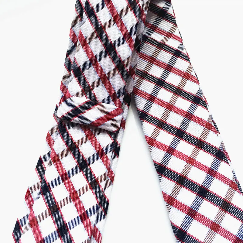 Новый высококачественный тонкий галстук из хлопка и льна 5 см мужские галстуки