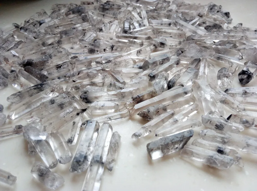 

1/4lb Natural Rare Molybdenite Lemurian Seed Quartz Crystal Point Specimen