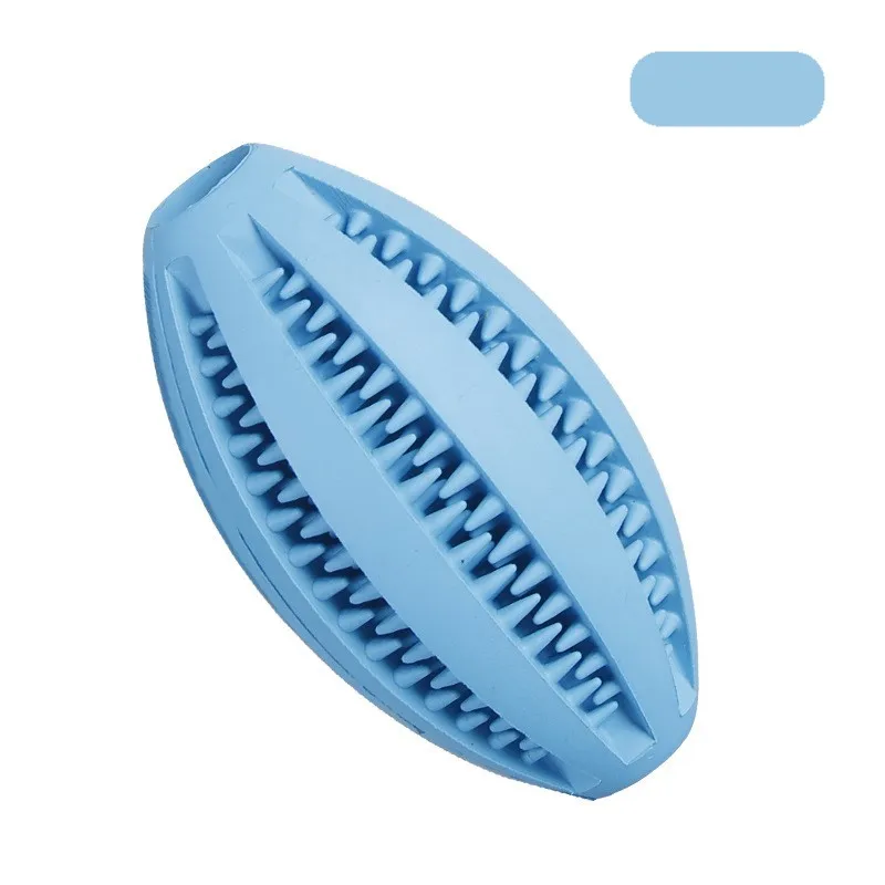 blue ПЭТ резиновая игрушка для собаки проливающийся шар шарики оливки Жевательные Зубы чистящий шар еды Забавный интерактивный эластичный шарик - Цвет: blue