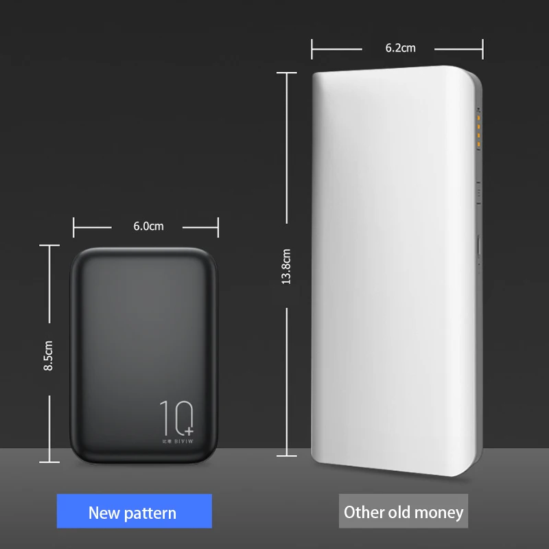 Мини банк питания 10000mah внешний аккумулятор зарядное устройство карманный мобильный зарядный банк питания для iPhone XS X samsung Xiaomi смартфонов
