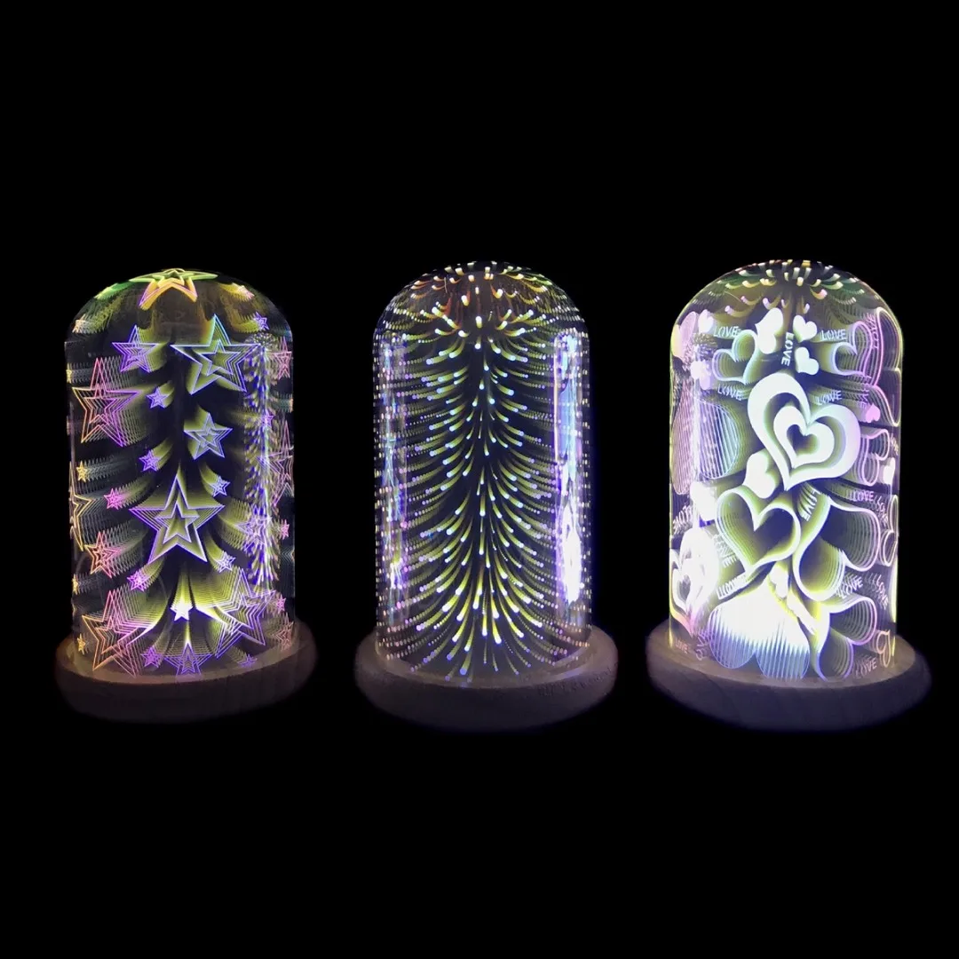 Цветная светодиодная настольная лампа с 3D USB-интерфейсом декоративный ночник для