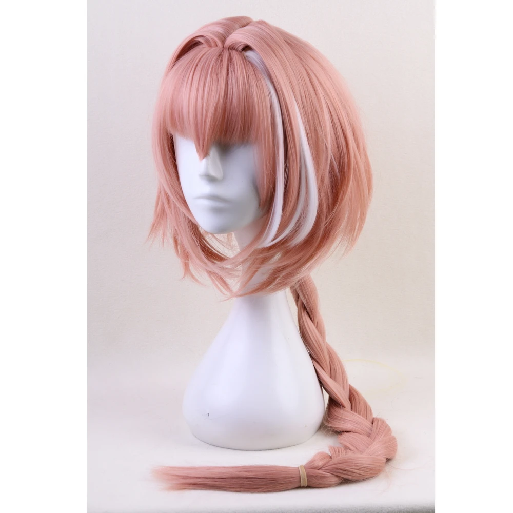 Парик для косплея FGO Perucas парик Fate/Grand Order Apocrypha Astolfo длиной 80 см с розовыми