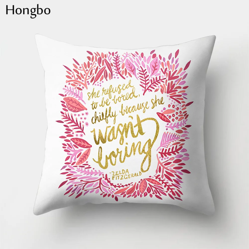 Hongbo 1 шт. Цветочные буквы Manda Datura для дома диванная подушка автомобиля чехол
