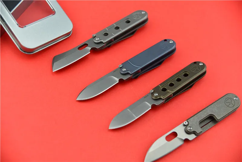 Jufule yidu Мини Складной нож настоящие S35VN лезвие TC4 Titanium ручка карман Ножи кемпинг
