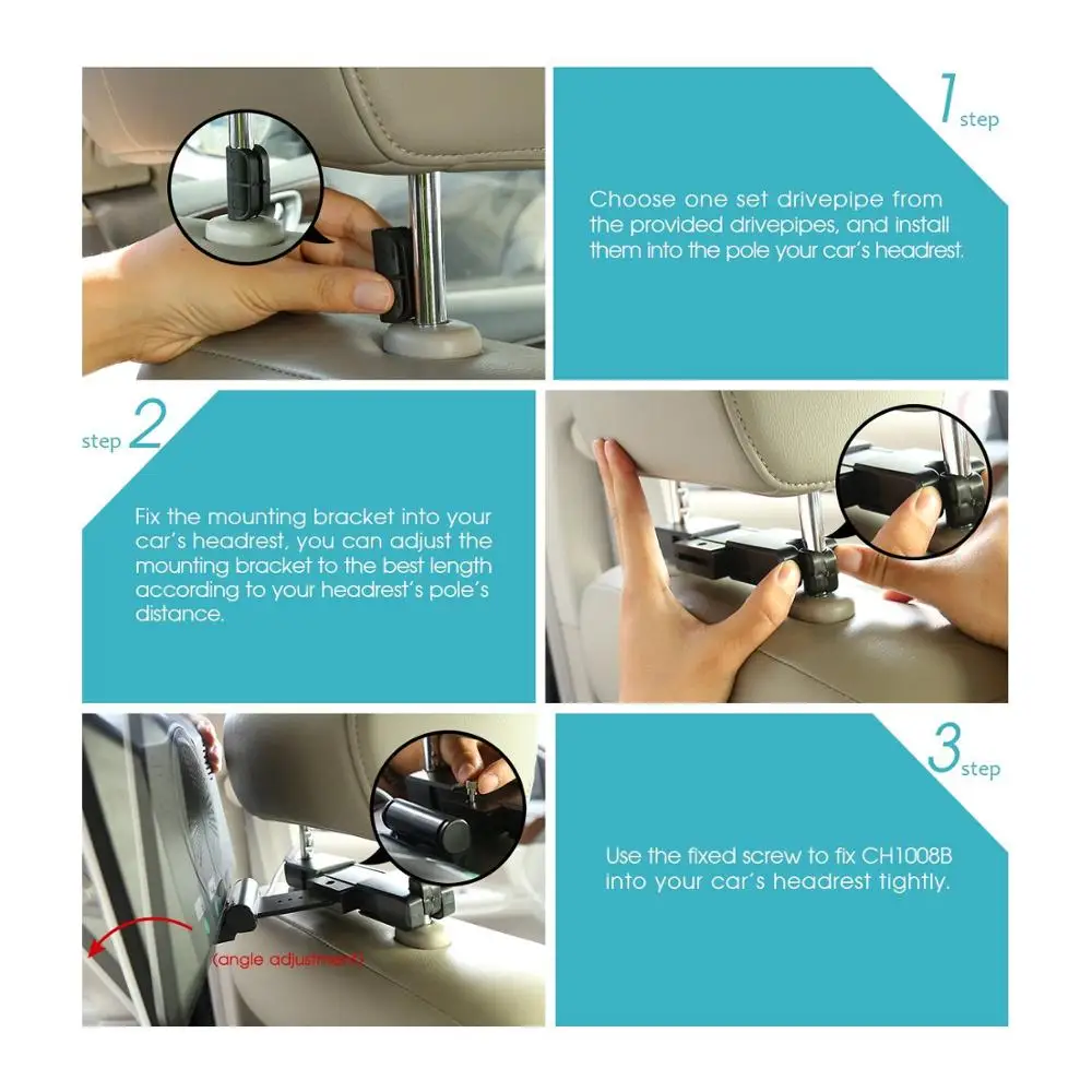 NAVISKAUTO 10 1 дюймов подголовник автомобиля dvd плеер HD 1080 P TFT ЖК экран монитор с HDMI