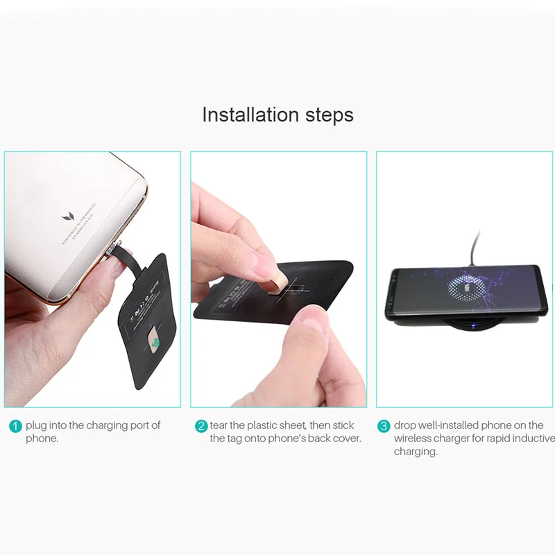 Беспроводное зарядное устройство Nillkin Qi для Samsung Galaxy S8 S9 S10 S10e Note 8 9 A6 A8 A9 2018 Micro USB Type