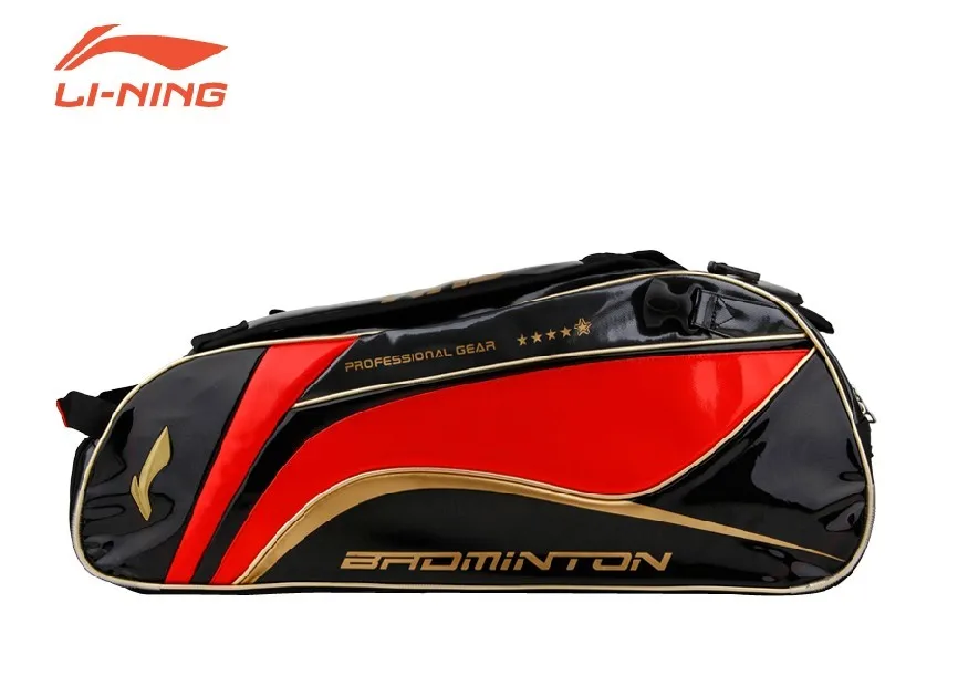 Li-Ning Китайская национальная команда бадминтон ракетка сумка ABJJ054 ABJJ058 подкладка 6/9 ракетка сумка для мужчин и женщин спортивный рюкзак L540OLC